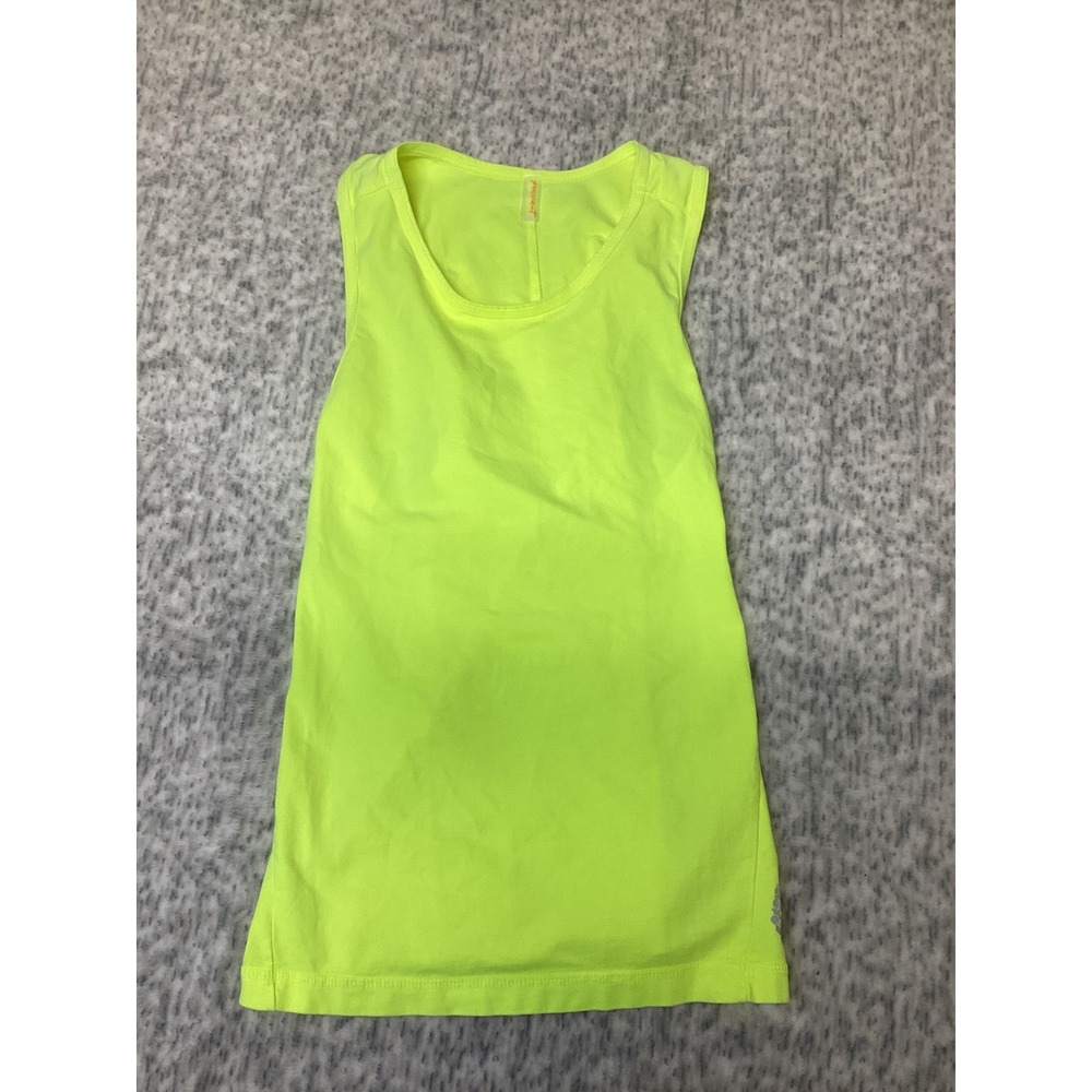 FP Movement Women Highlighter Yellow Open Back Hot Shot Tank Top XS OB2339978